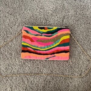 America & Beyond beaded Daphne Clutch